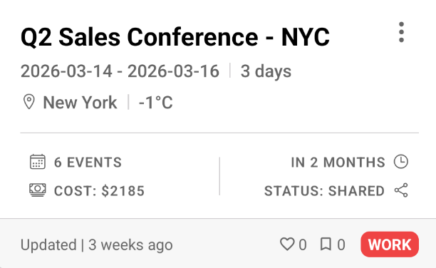 Trip Planning Interface